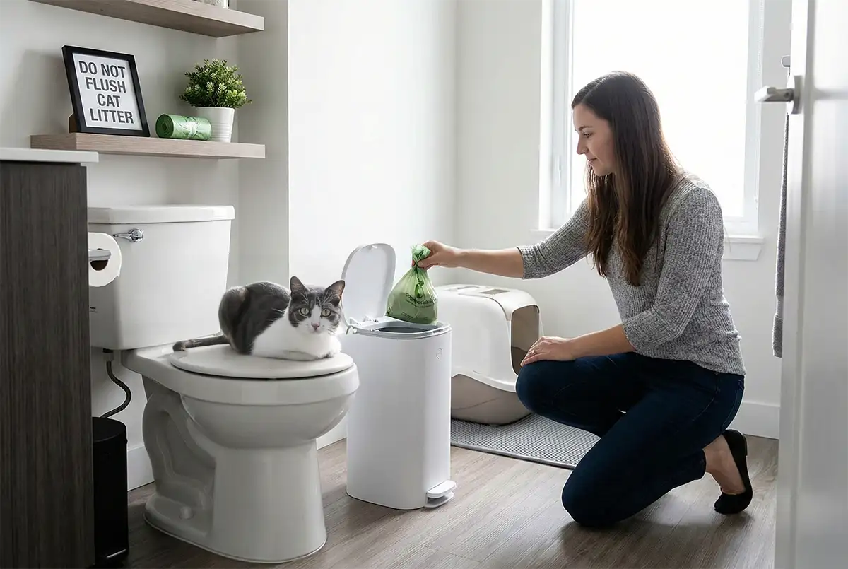 Read more about the article How to Dispose of Cat Litter in an Apartment (Stink-Free & Eco-Friendly)