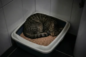 Read more about the article Why Does My Cat Sleep in the Litter Box?